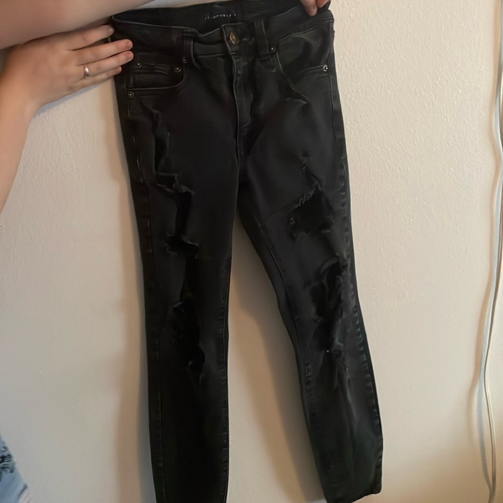 Black ripped jeans